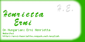 henrietta erni business card